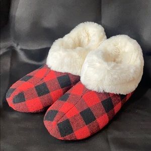 Plaid house shoes
